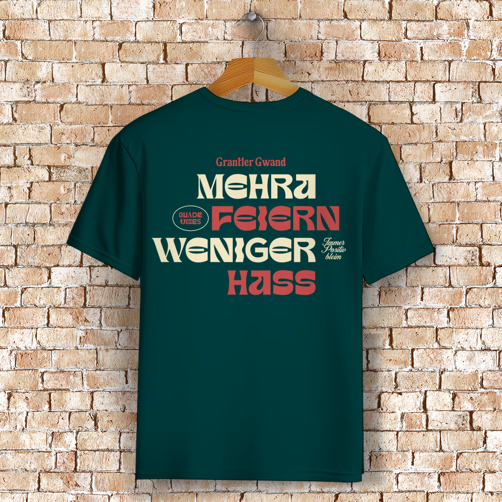 Bayerisches T-Shirt Unisex - Mehra Feiern - Grantler Gwand