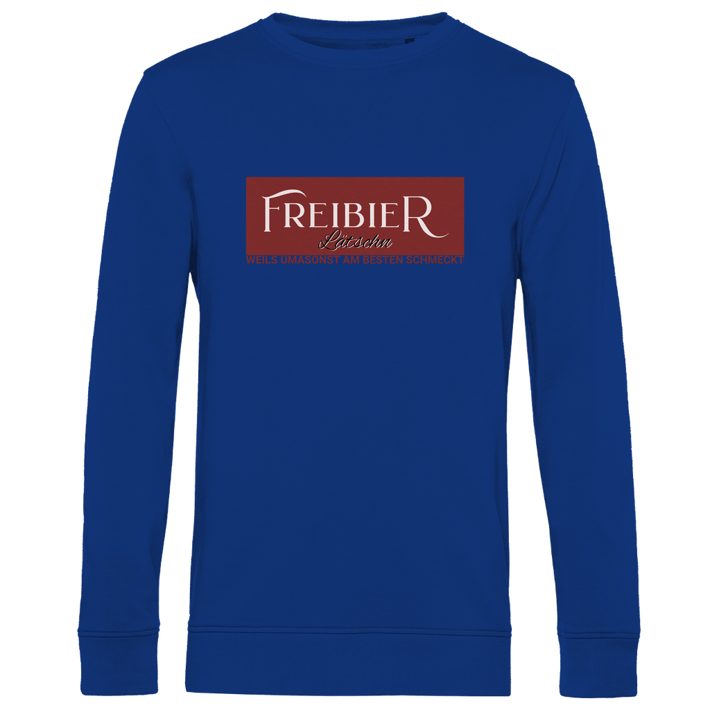 Herren Premium Bio Sweatshirt Freibierlätschn - rot