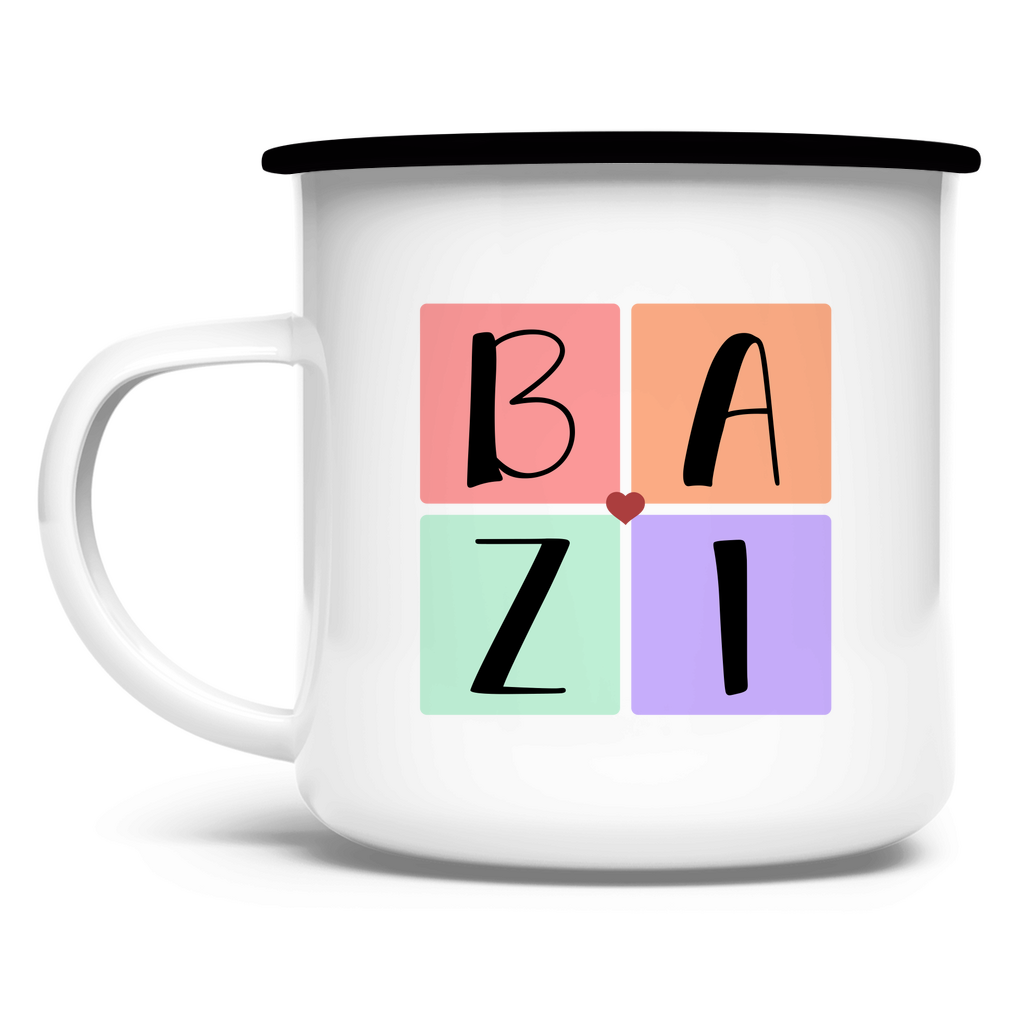Emaille Tasse Bazi