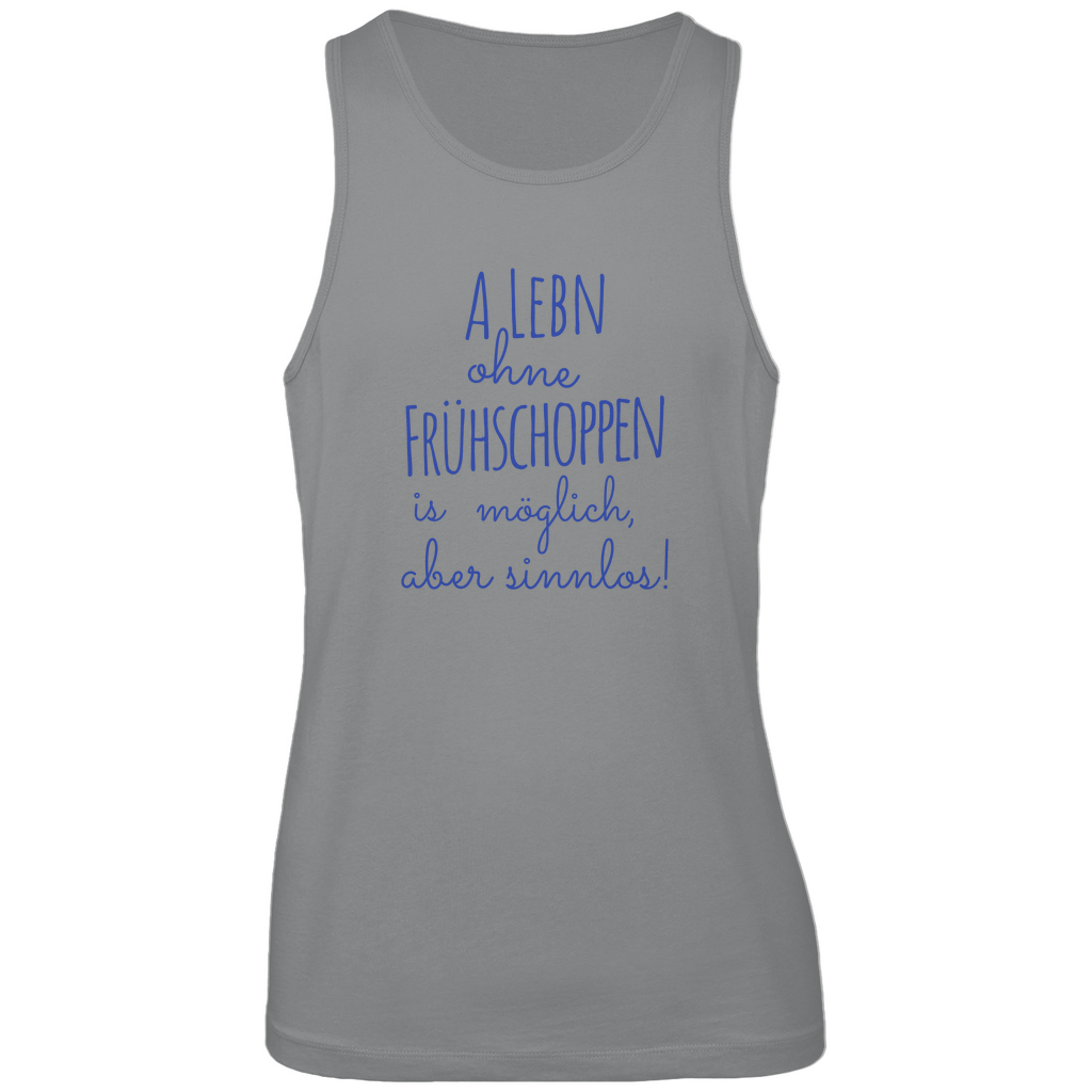 Bayerisches Herren Premium Tank Top A Lebn ohne Frühschoppen is möglich - blau - Grantler Gwand