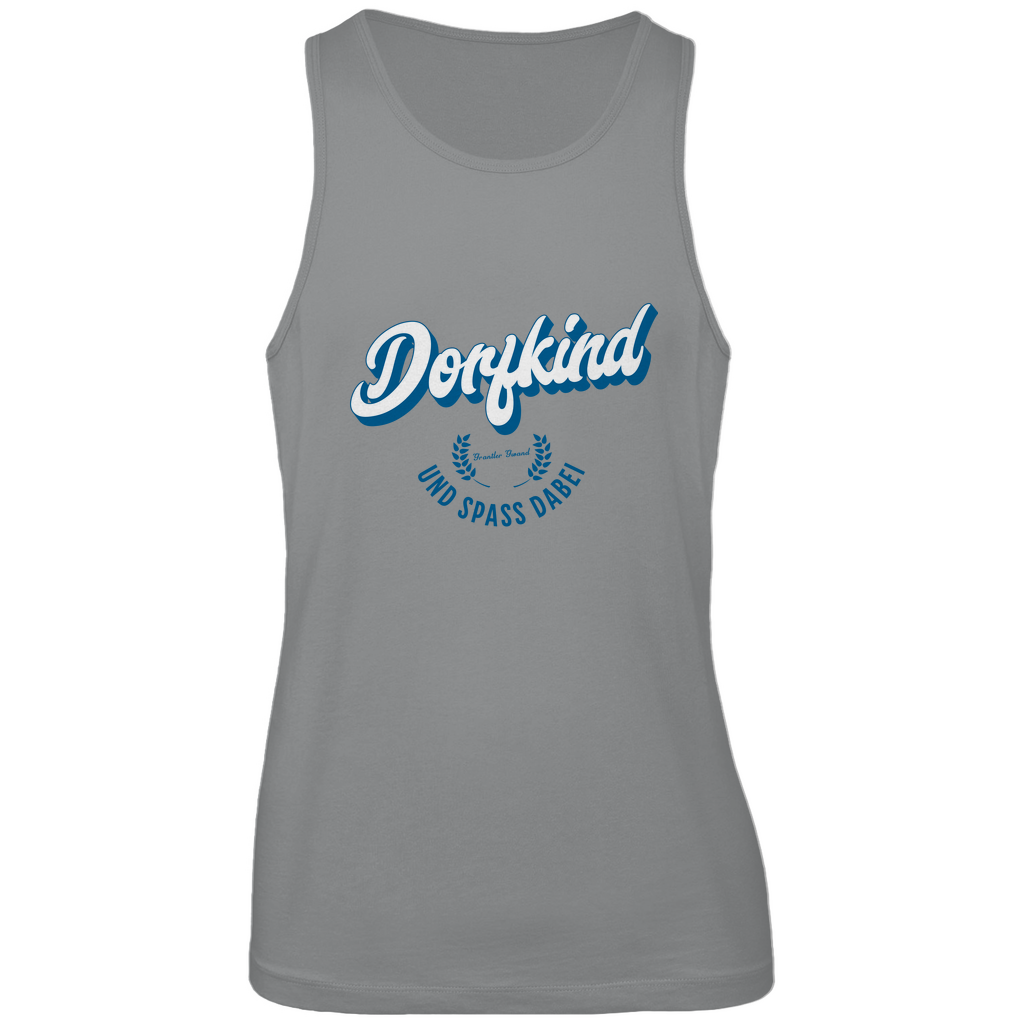 Bayerisches Herren Premium Tank Top Dorfkind und Spaß dabei - blau - Grantler Gwand