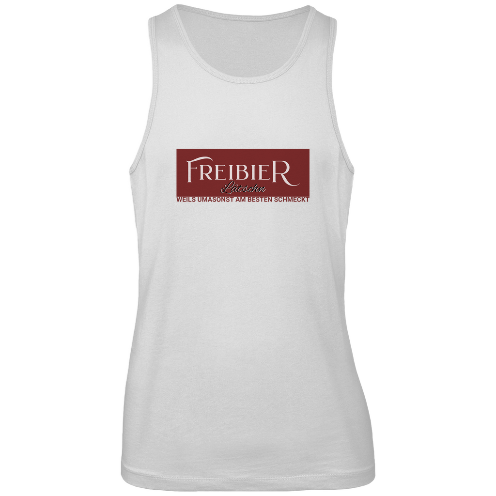 Bayerisches Herren Premium Tank Top Freibierlätschn - rot - Grantler Gwand