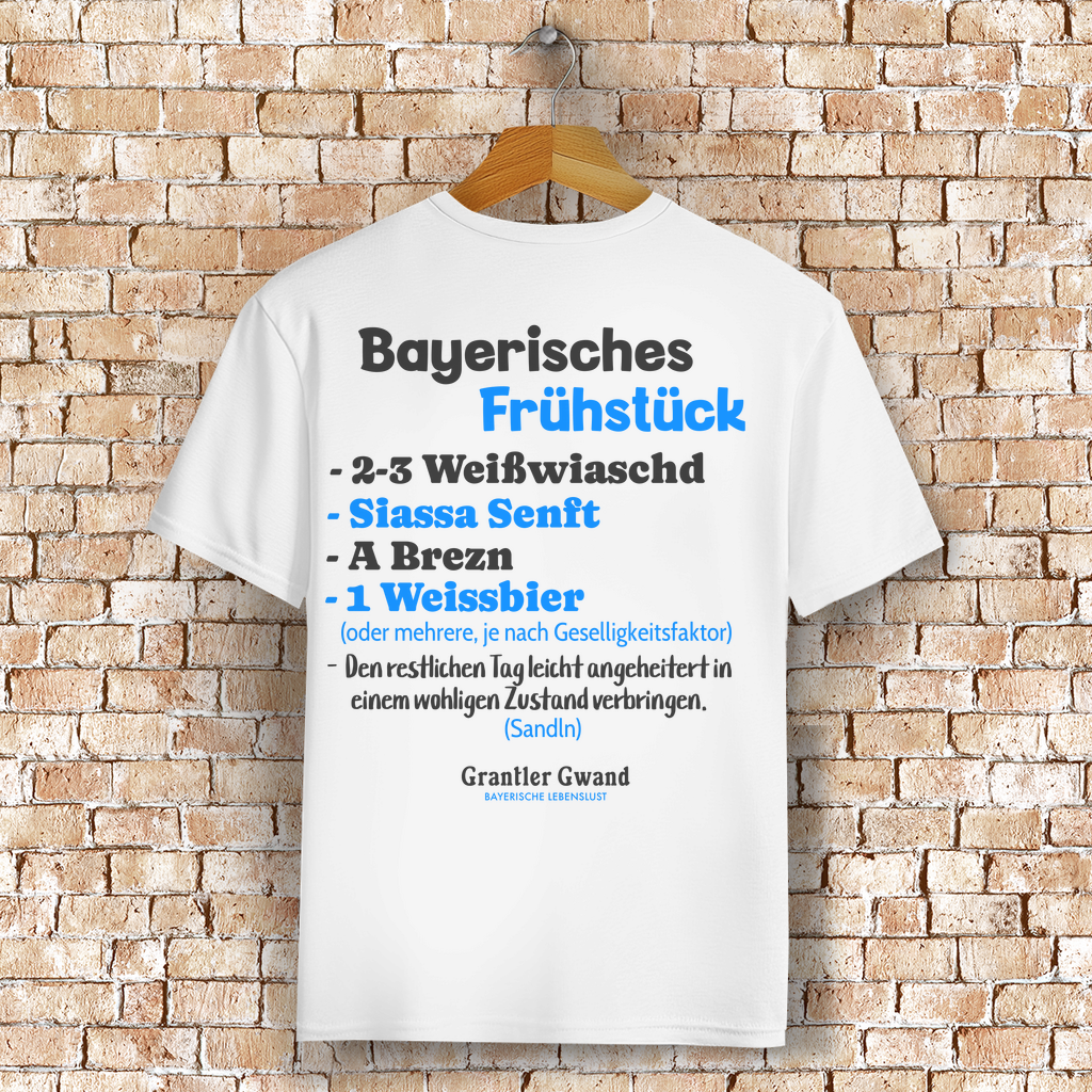 Bayerisches T-Shirt Unisex - Bayerisches Frühstück - Grantler Gwand