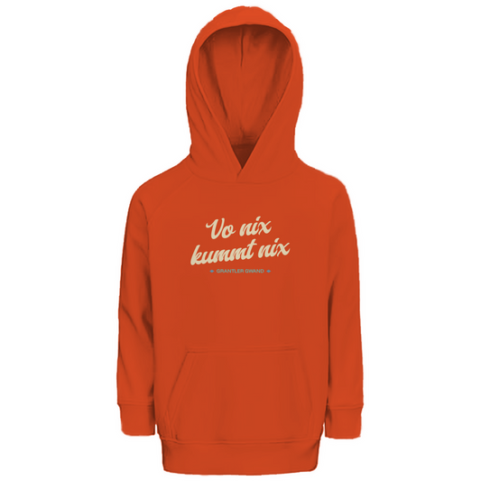 Bayerischer Kinder Premium Bio Hoodie Vo nix kummt nix - Grantler Gwand