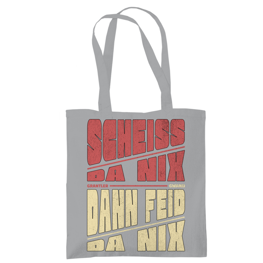 Bayerische Tragetasche - Scheiss da nix, dann feid da nix - rot/beige - Grantler Gwand