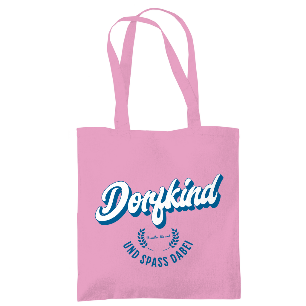 Bayerische Tragetasche Dorfkind und Spaß dabei - blau - Grantler Gwand
