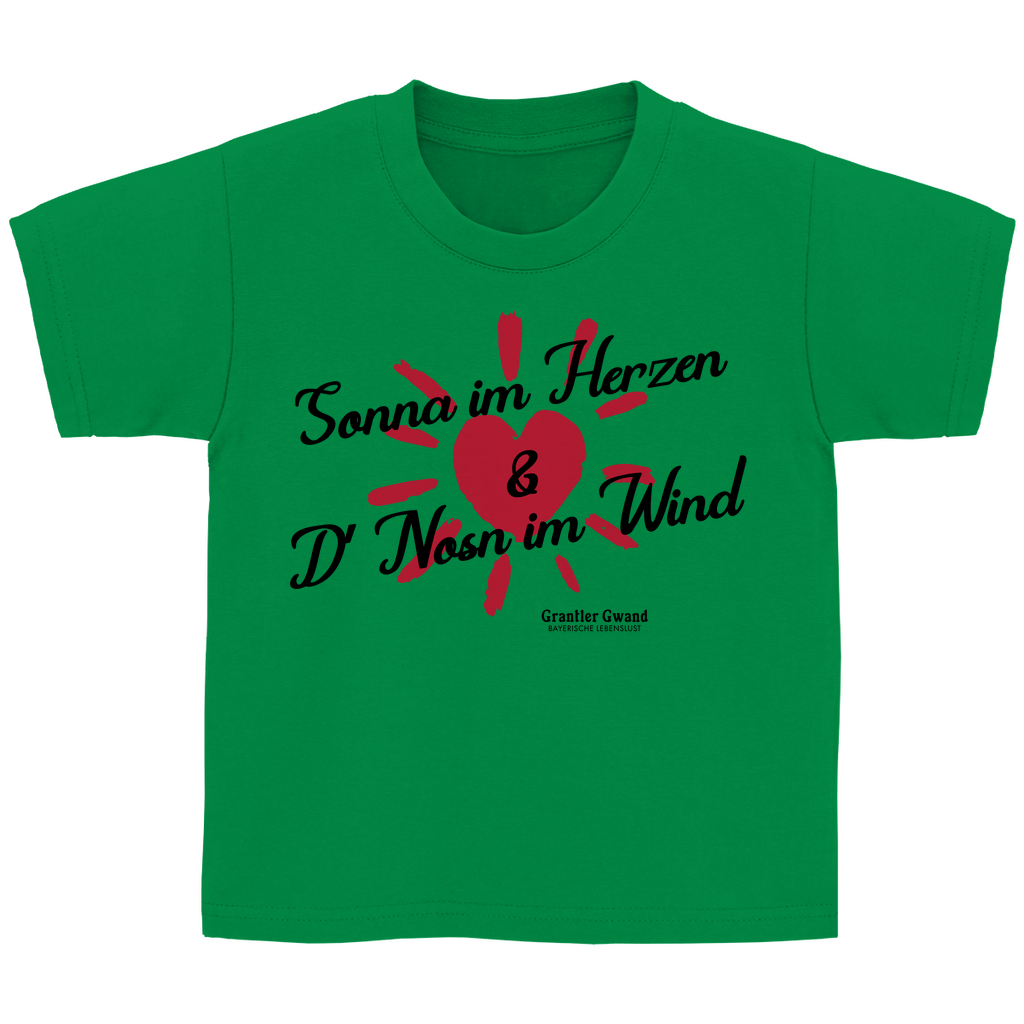Bayerisches Kinder T-Shirt - Sonna im Herzen - Grantler Gwand