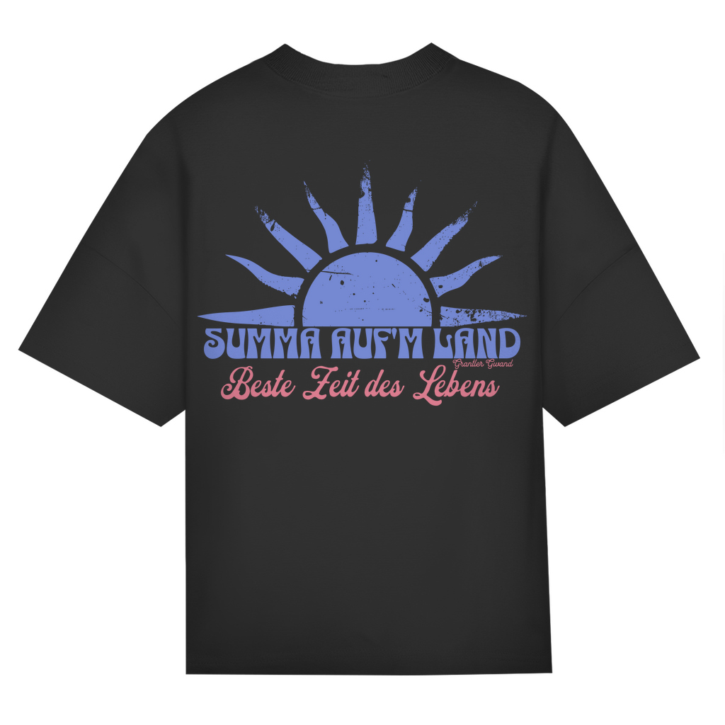 Bayerisches Oversize T-Shirt Unisex -Summa auf´m Land - Grantler Gwand
