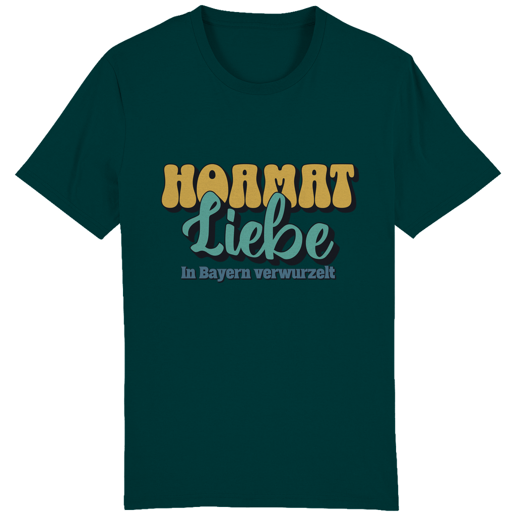 Bayerisches Herren T-Shirt Hoamat Liebe -gold/grün - Grantler Gwand