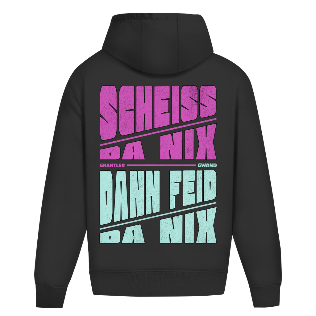 Bayerischer Heavy Oversize Hoodie Unisex - Scheiss da nix dann feid da nix - Grantler Gwand