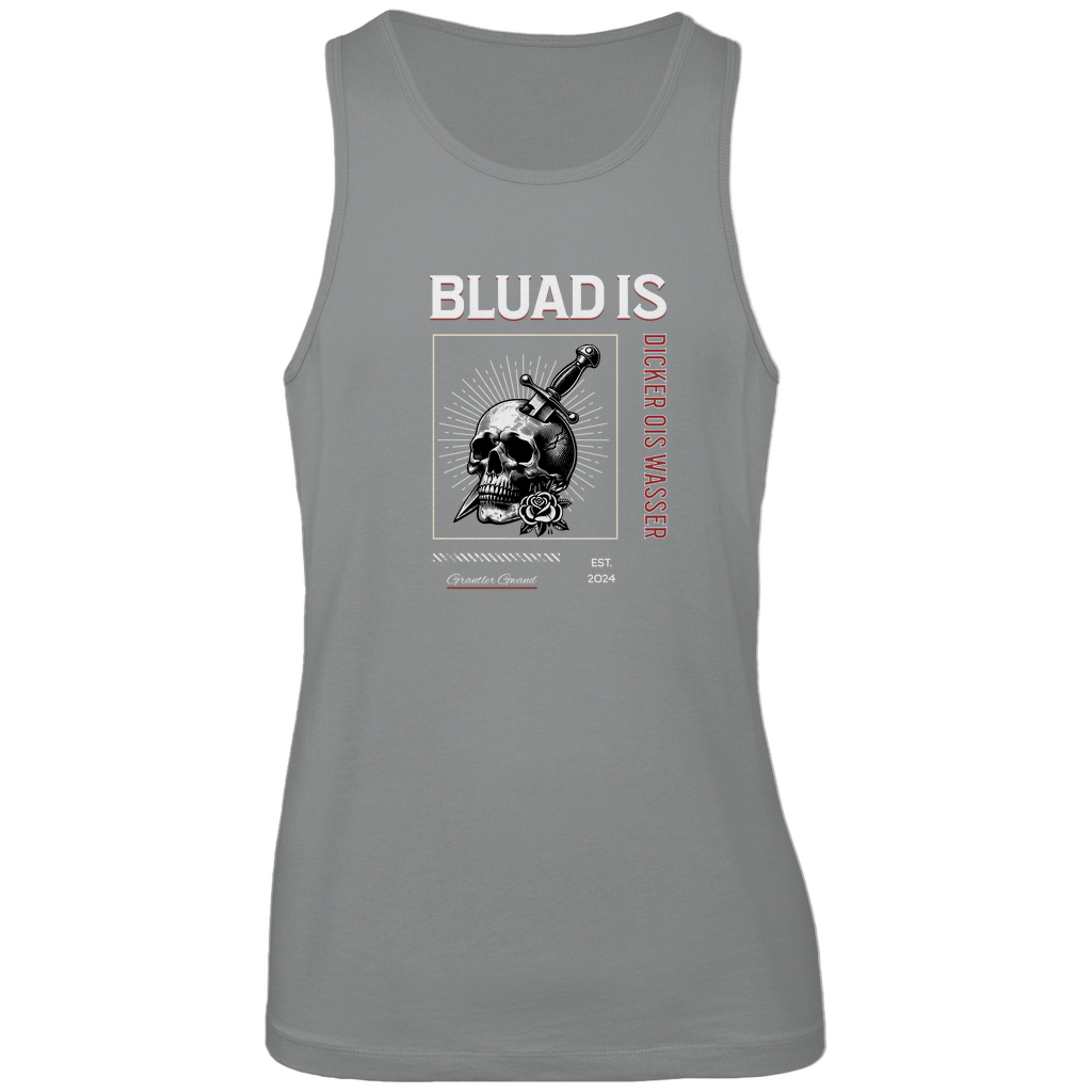 Bayerisches Herren Premium Tank Top Bluad is dicker ois Wasser - rot - Grantler Gwand