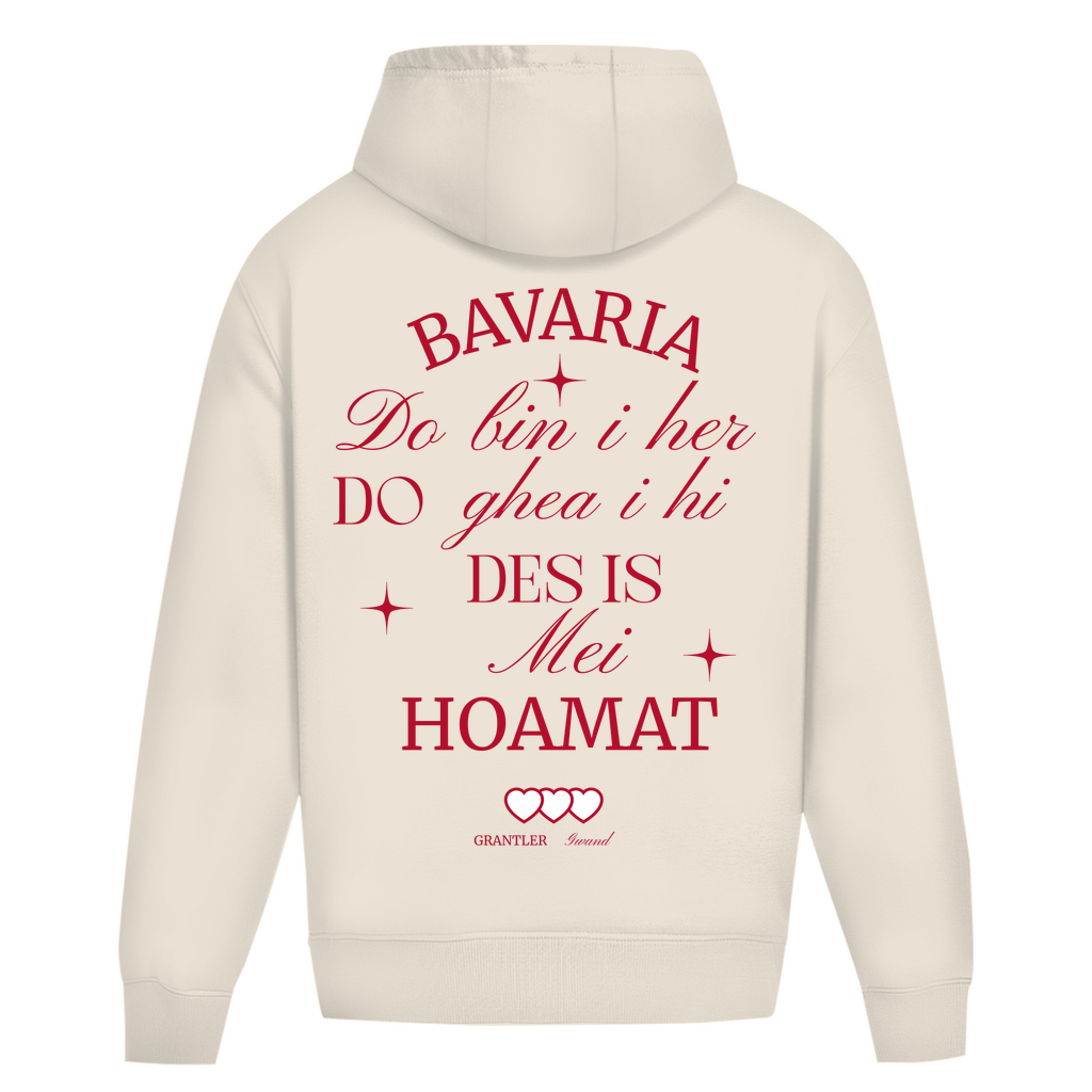 Bayerischer Heavy Oversize Hoodie Unisex - Bavaria, do bin I her - Grantler Gwand