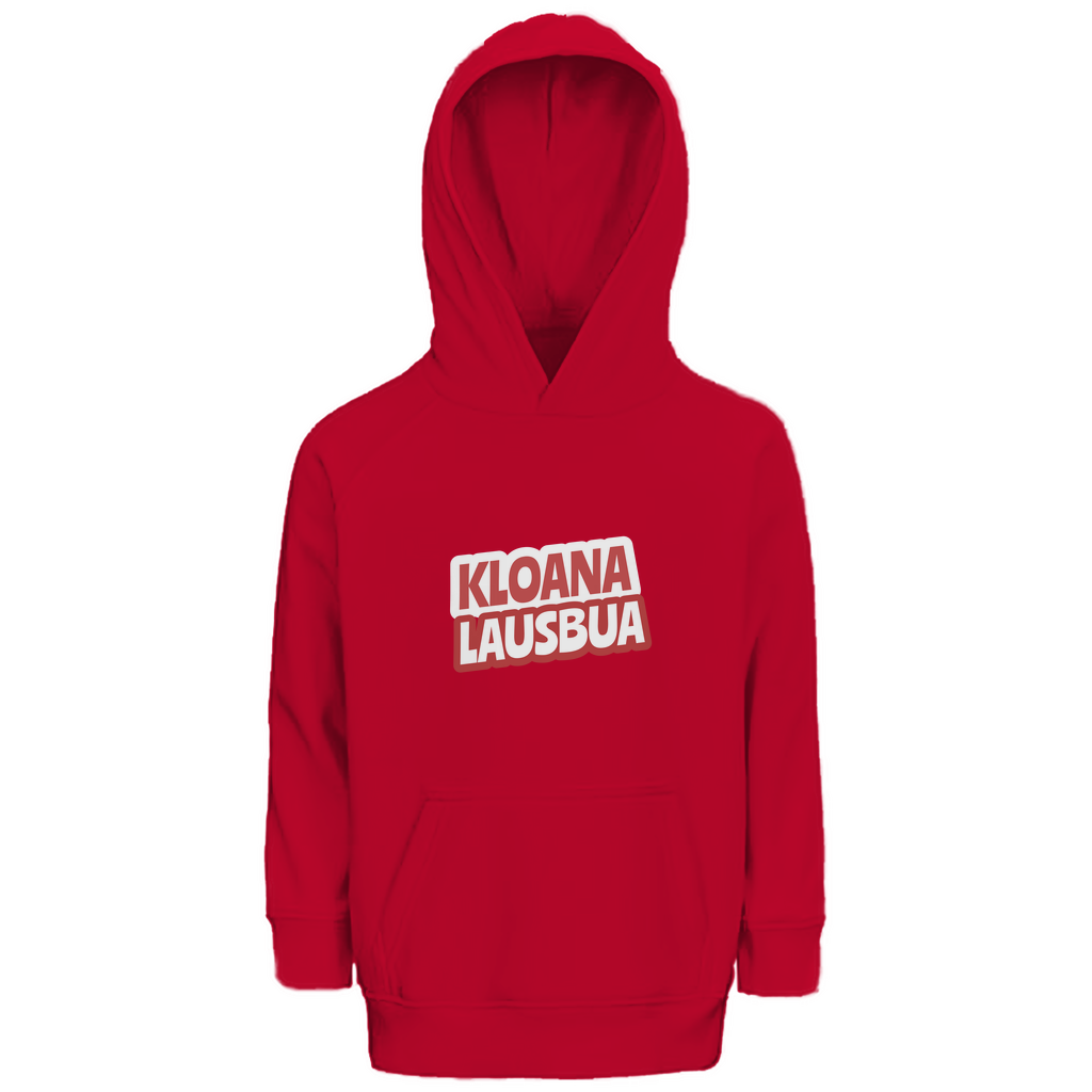 Bayerischer Kinder Premium Bio Hoodie Kloana Lausbua - rot - Grantler Gwand