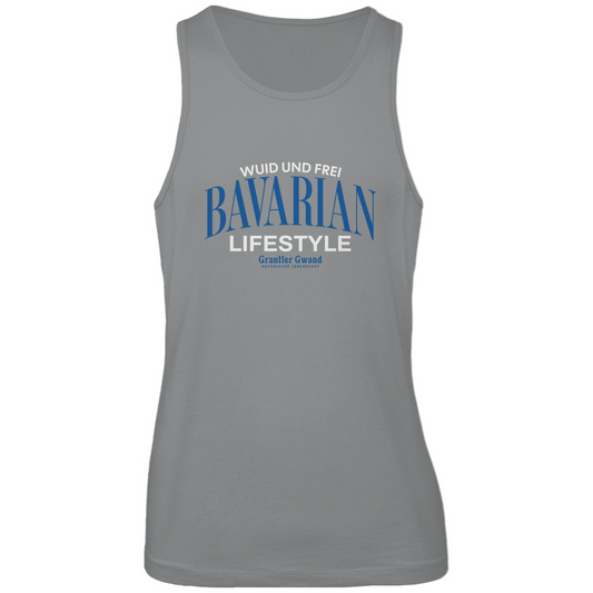 Bayerisches Herren Premium Tank Top Bavarian Lifestyle - weiß - Grantler Gwand