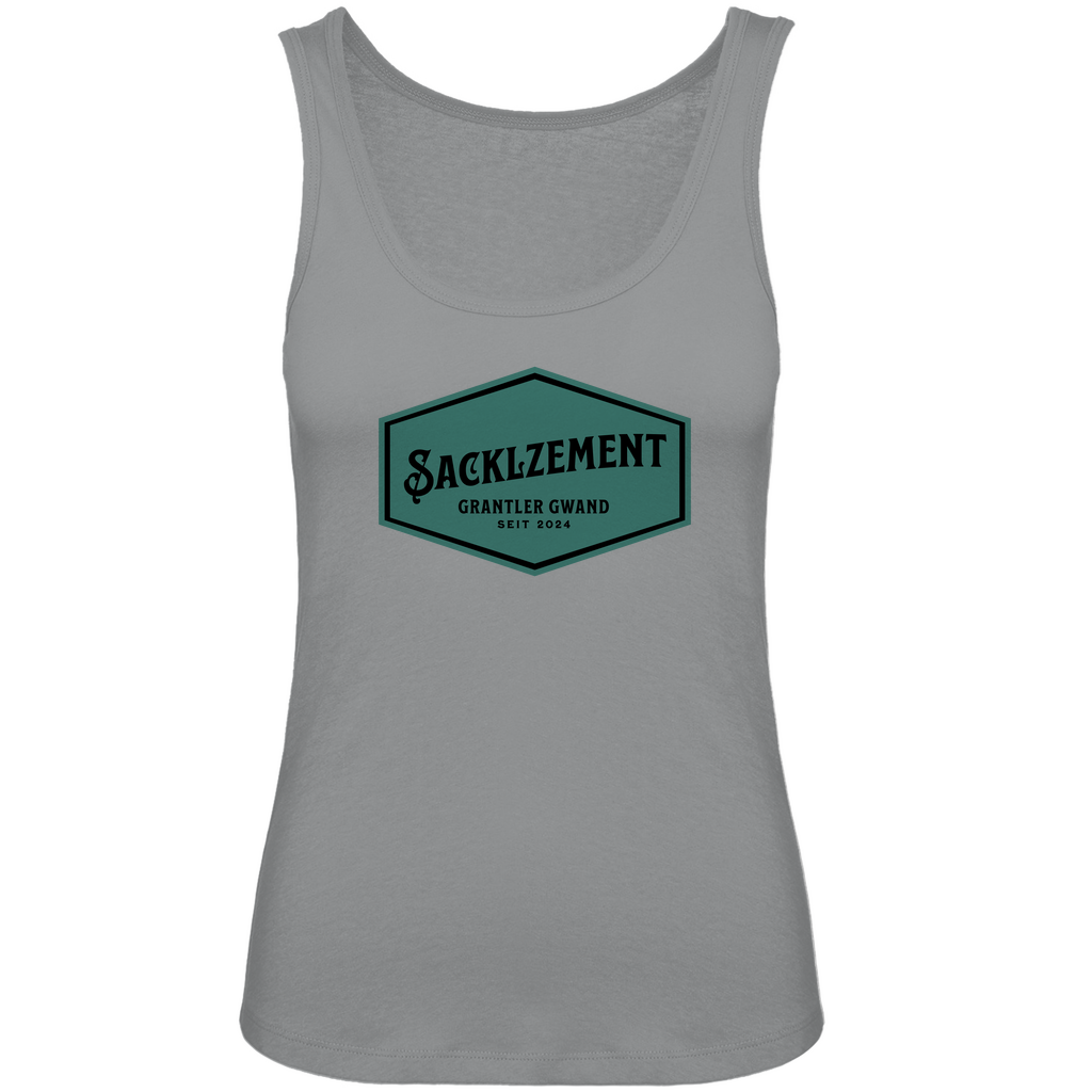 bayerisches Damen Premium Organic Tank Top Sacklzement - Grün - Grantler Gwand