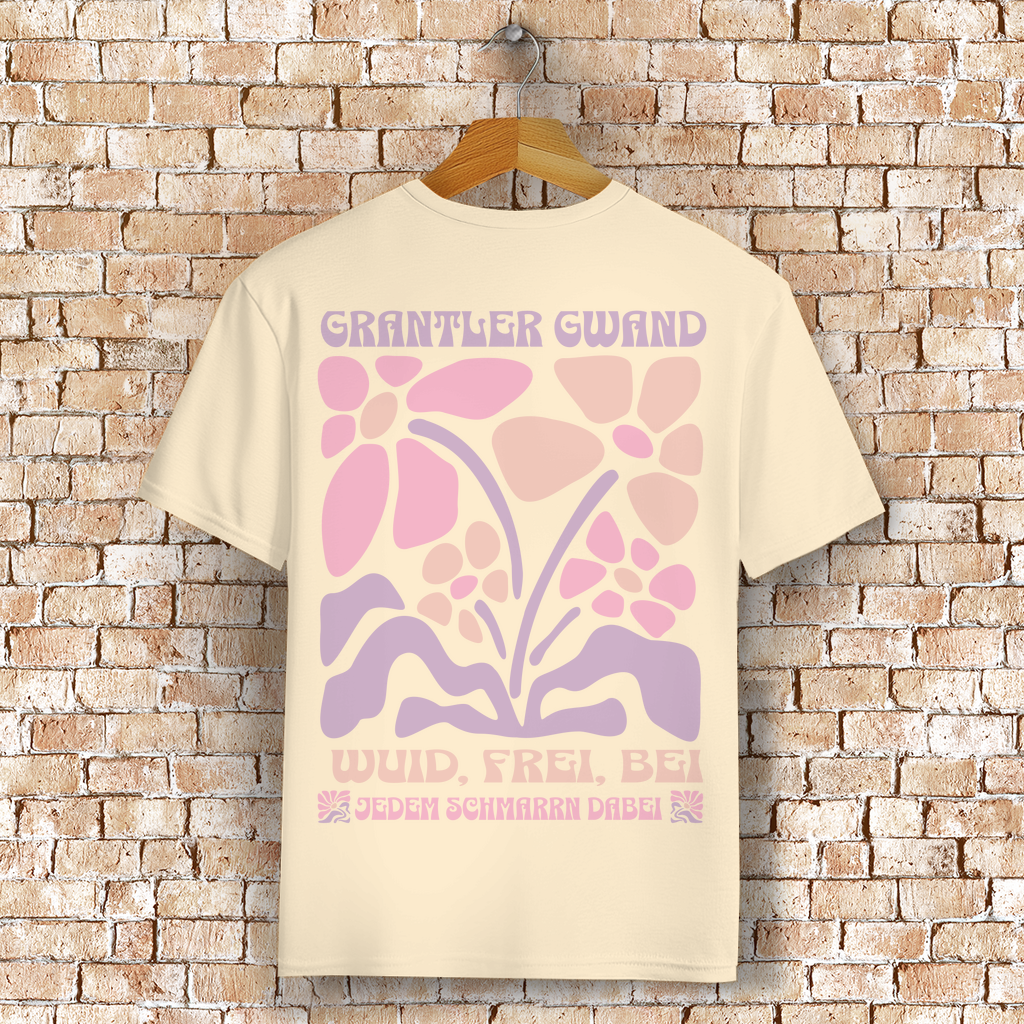 Bayerisches T-Shirt Unisex - Wuid, frei, bei jedem Schmarrn dabei - Grantler Gwand