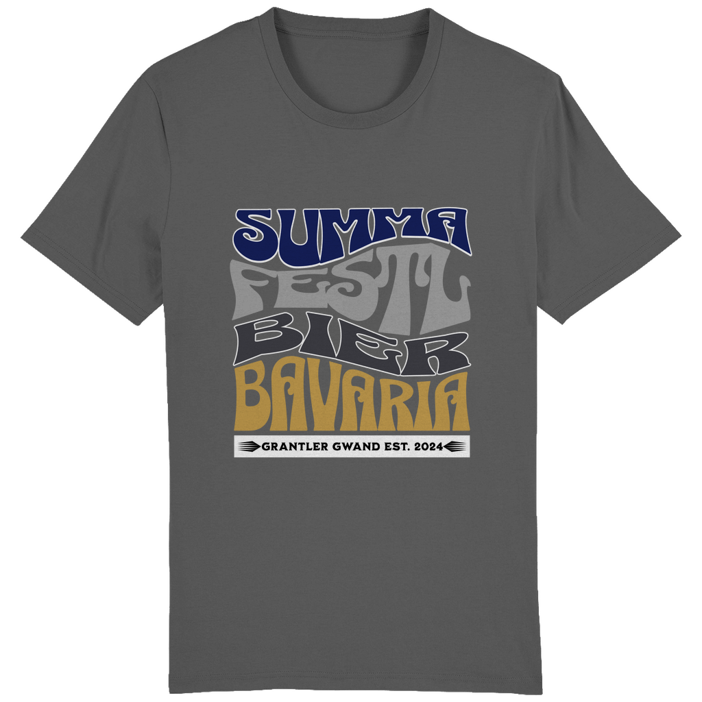 Bayerisches Herren T-Shirt Summa, Festl, Bier, Bavaria - dunkelblau - Grantler Gwand