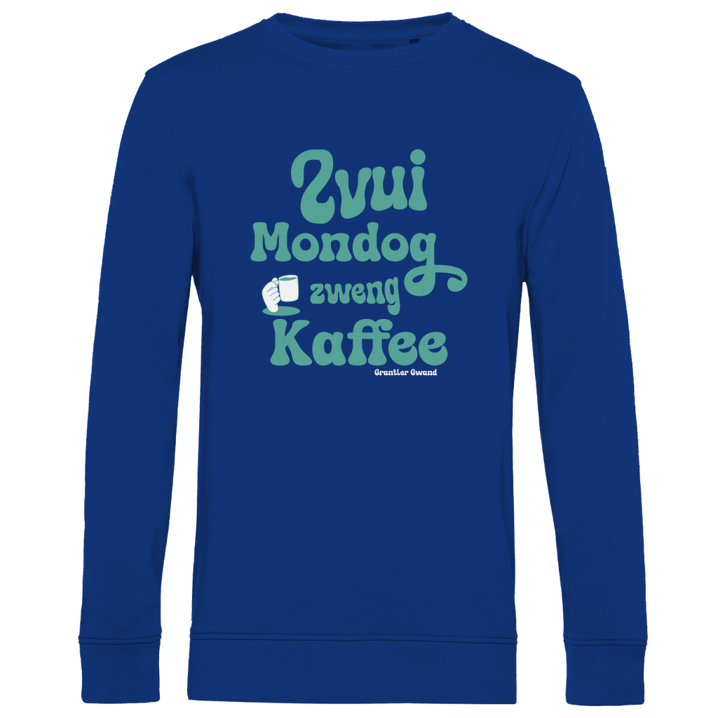 Herren Premium Bio Sweatshirt Zvui Mondog, zweng Kaffee - grün