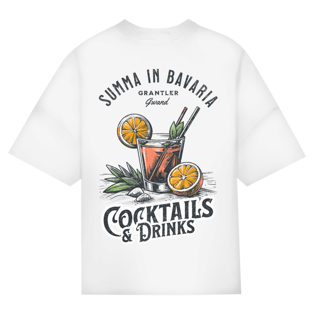 Bayerisches Oversize T-Shirt unisex - Summa in Bavaria - Cocktails & Drinks - Grantler Gwand