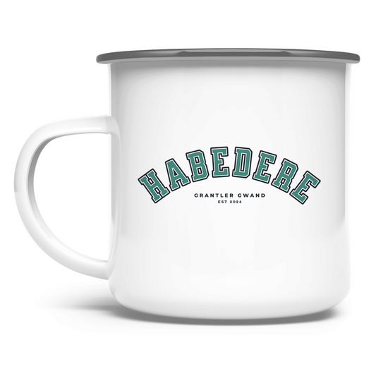 Emaille Tasse Habedere - grün