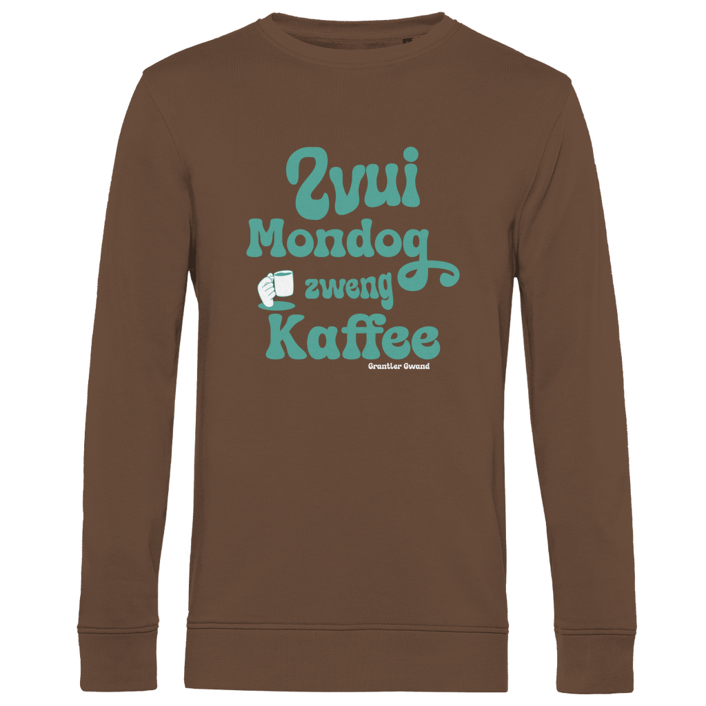 Herren Premium Bio Sweatshirt Zvui Mondog, zweng Kaffee - grün