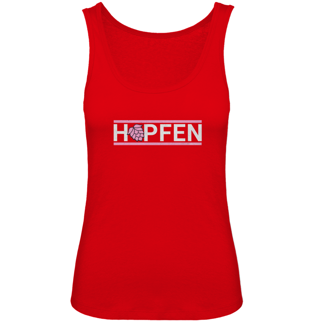 Bayerisches Damen Premium Organic Tank Top Hopfen - rosa - Grantler Gwand