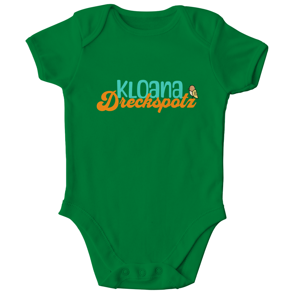 Bayerischer Bio Baby Body kloana Dreckspotz - grün - Grantler Gwand