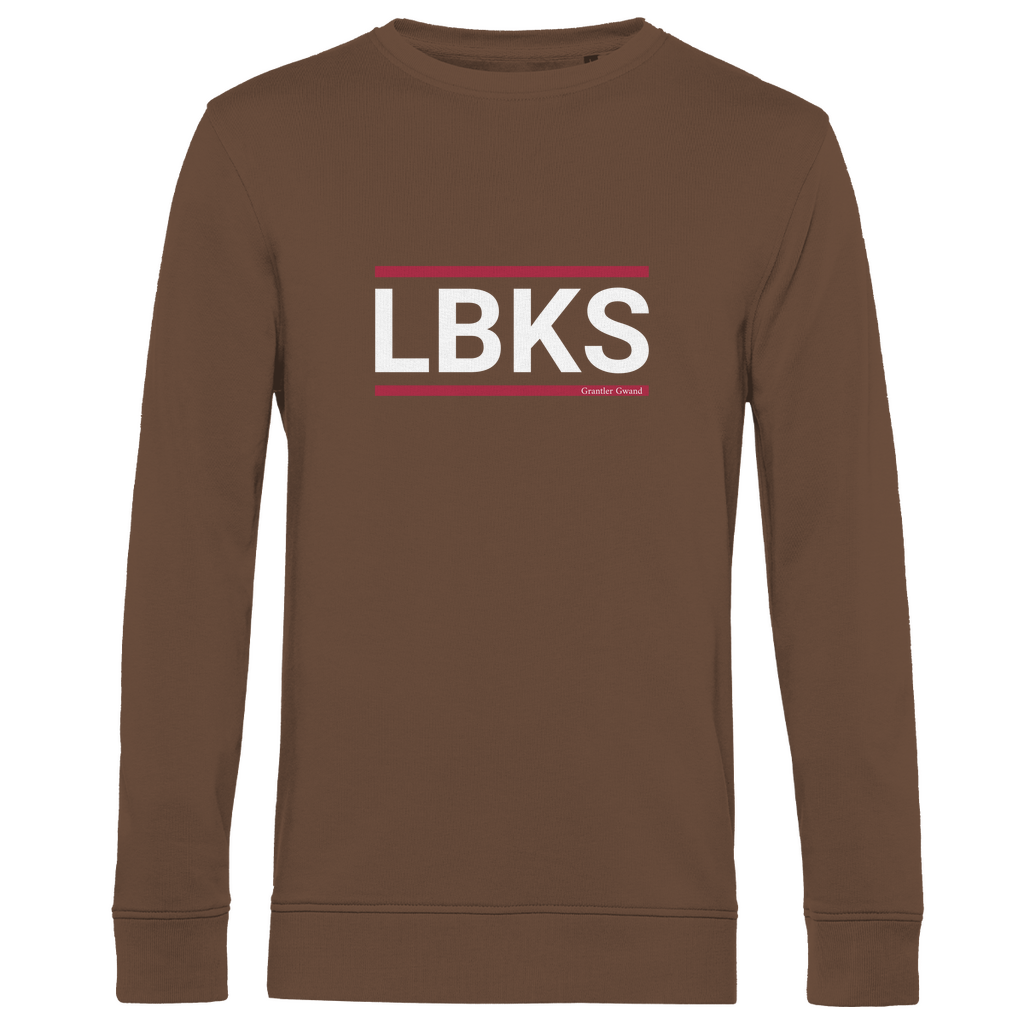 Herren Premium Bio Sweatshirt LBKS - rot/weiß