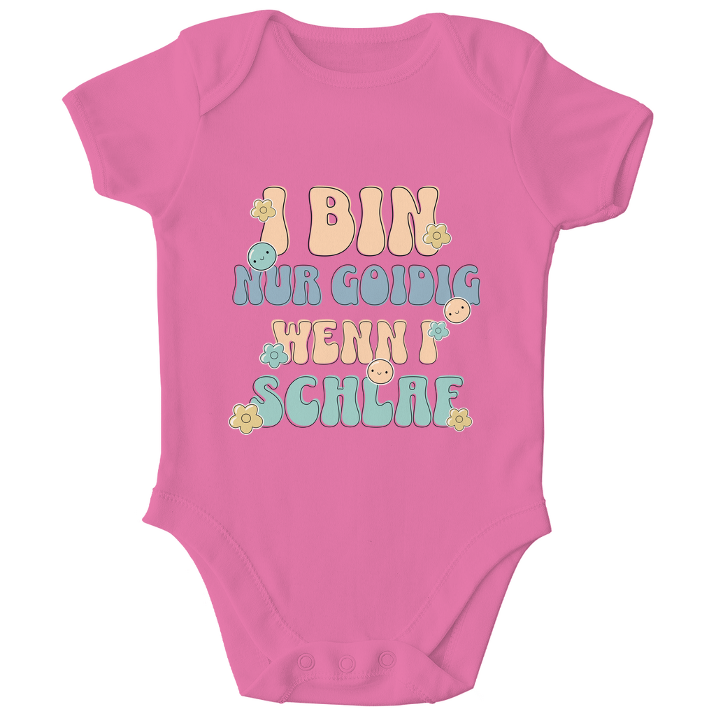 Bayerischer Baby Bio Body I bin nur goidig, wenn I schlaf - Grantler Gwand