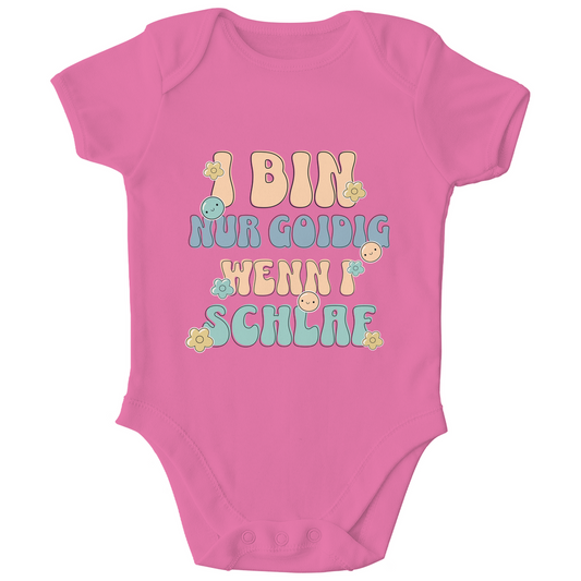 Bayerischer Baby Bio Body I bin nur goidig, wenn I schlaf - Grantler Gwand