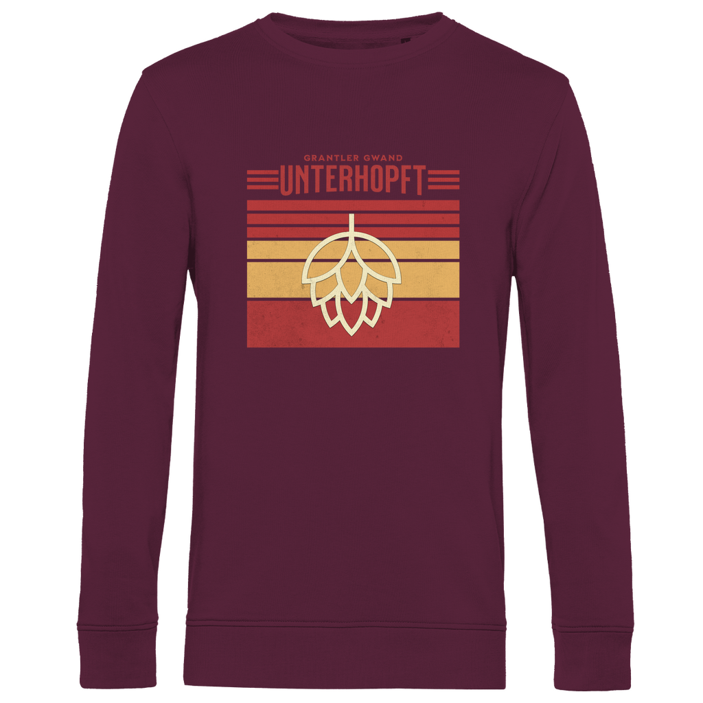 Herren Premium Bio Sweatshirt Unterhopft - rot