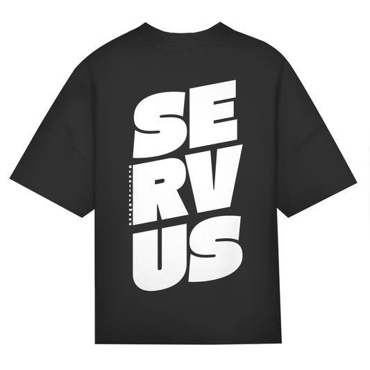 Bayerisches Oversize T-Shirt Unisex - Servus - weiß - Grantler Gwand