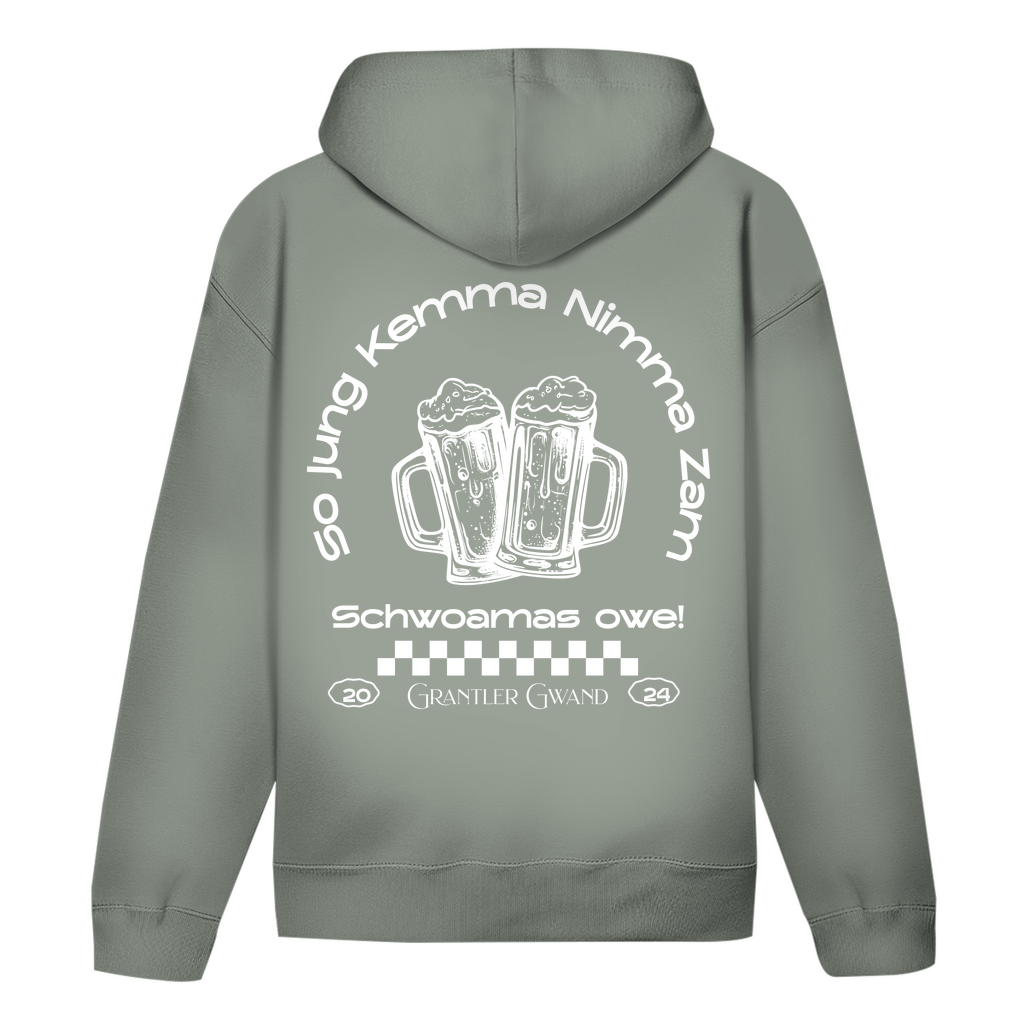 Bayerischer Hoodie Unisex - So jung kemma nimma zam, schwoamas owe - Grantler Gwand