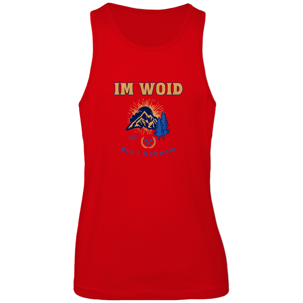 Bayerisches Herren Premium Tank Top Im Woid bin i dahoam - blau - Grantler Gwand
