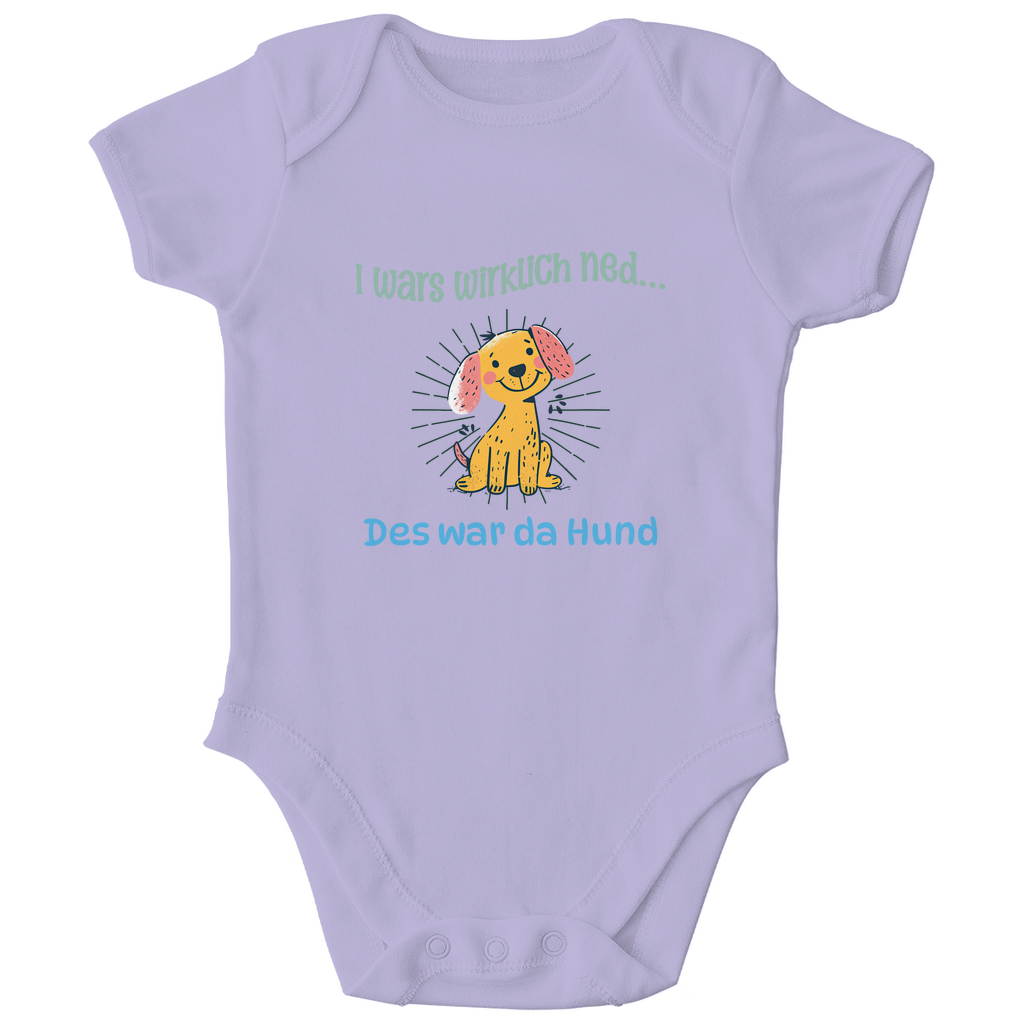 Bayerischer Bio Baby Body I wars wirklich ned, des war da Hund - grün -  Grantler Gwand