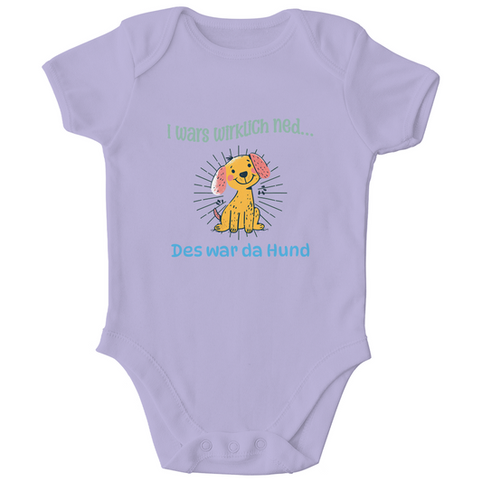Bayerischer Bio Baby Body I wars wirklich ned, des war da Hund - grün -  Grantler Gwand