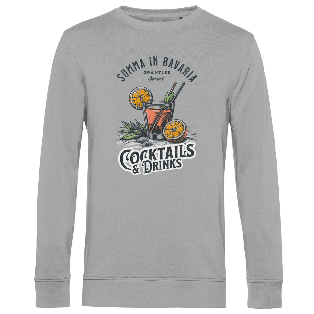 Bayerisches Herren Premium Bio Sweatshirt Summa in Bavaria - Cocktail & Drinks - Grantler Gwand