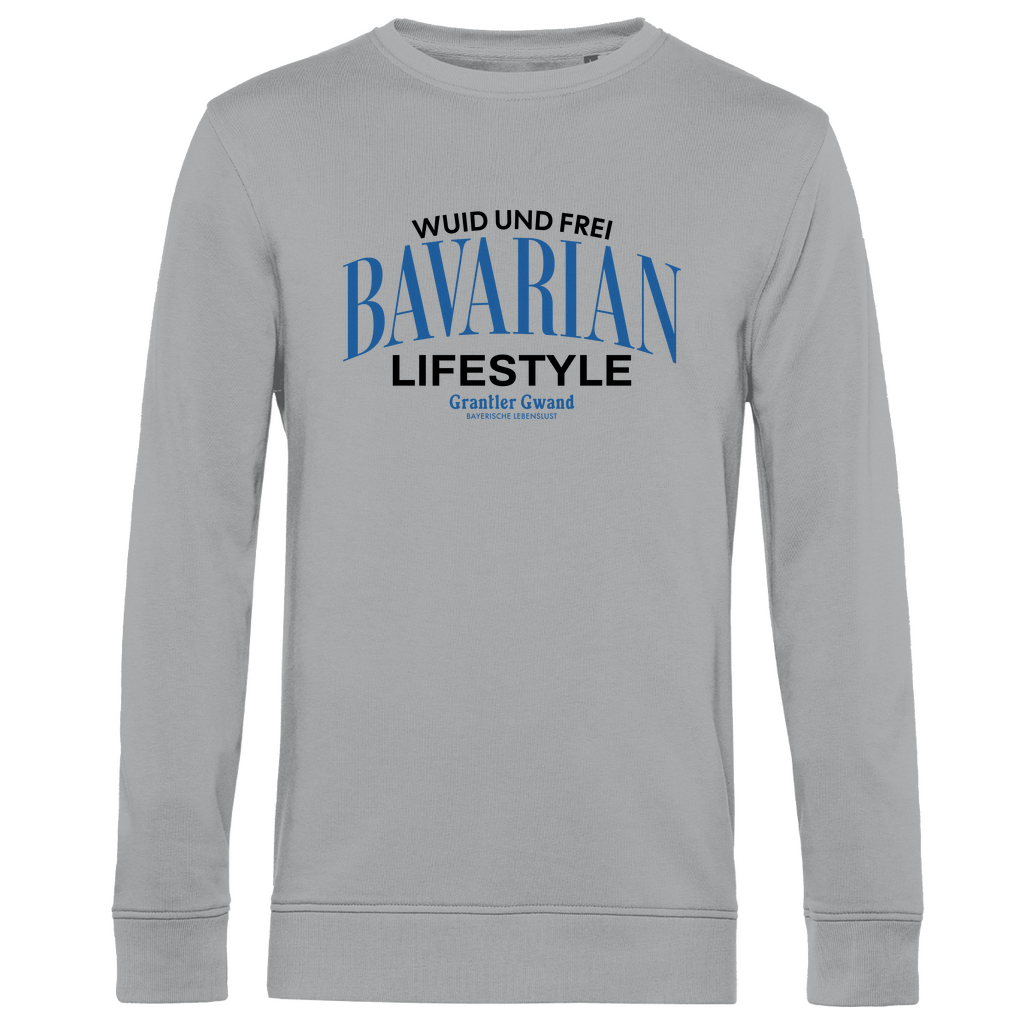 Bayerisches Herren Premium Bio Sweatshirt Bavarian Lifestyle - schwarz - Grantler Gwand