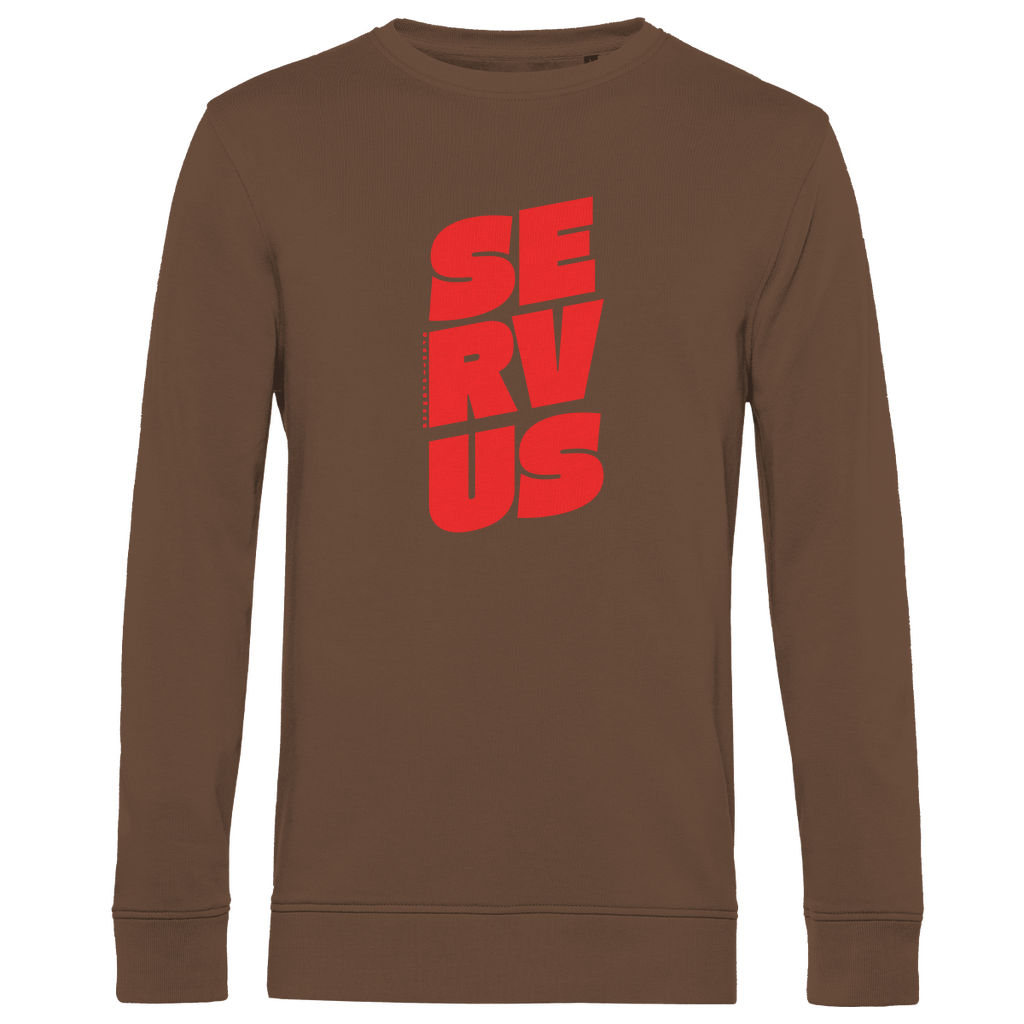 Herren Premium Bio Sweatshirt Servus - rot