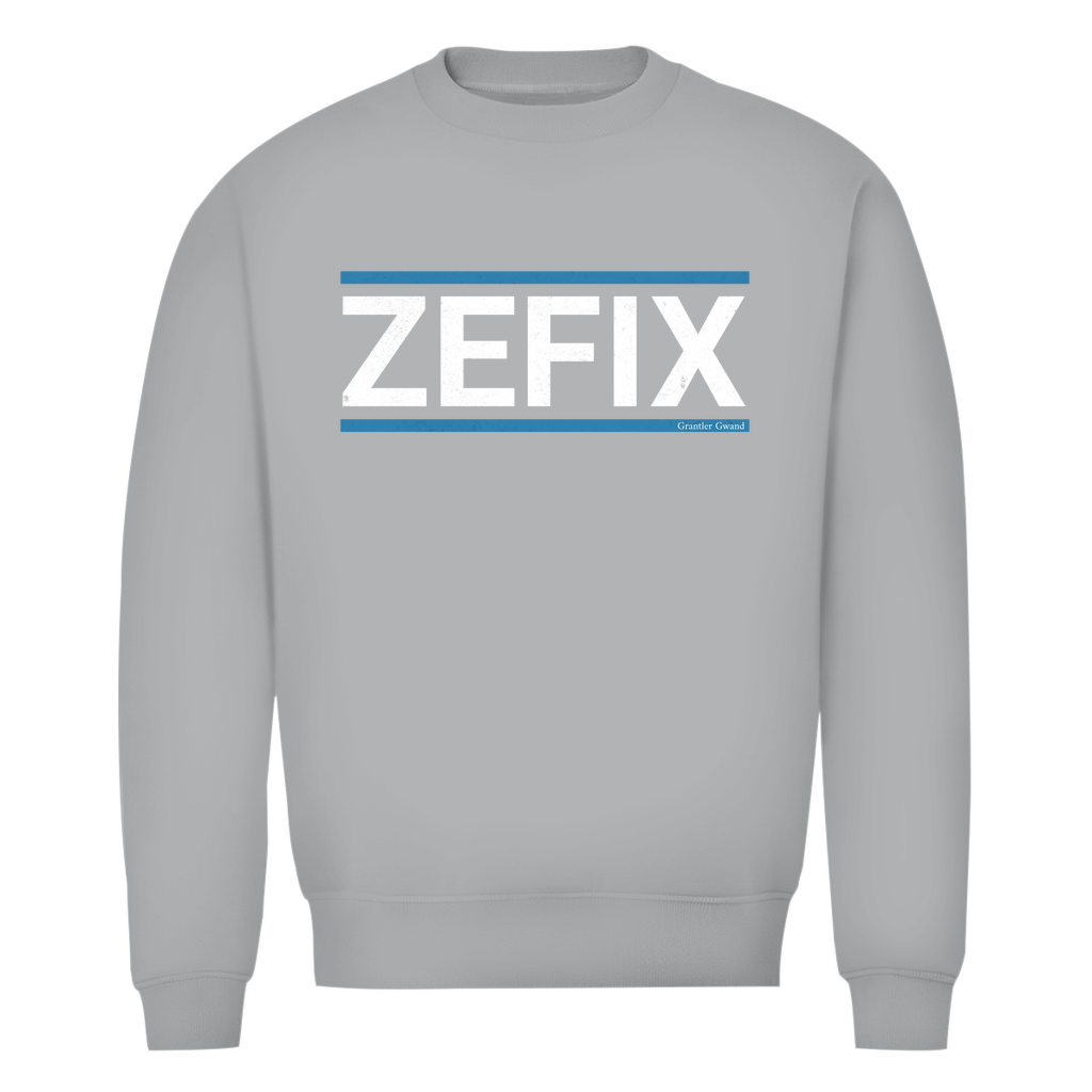 Herren Premium Bio Sweatshirt Zefix - blau/weiß