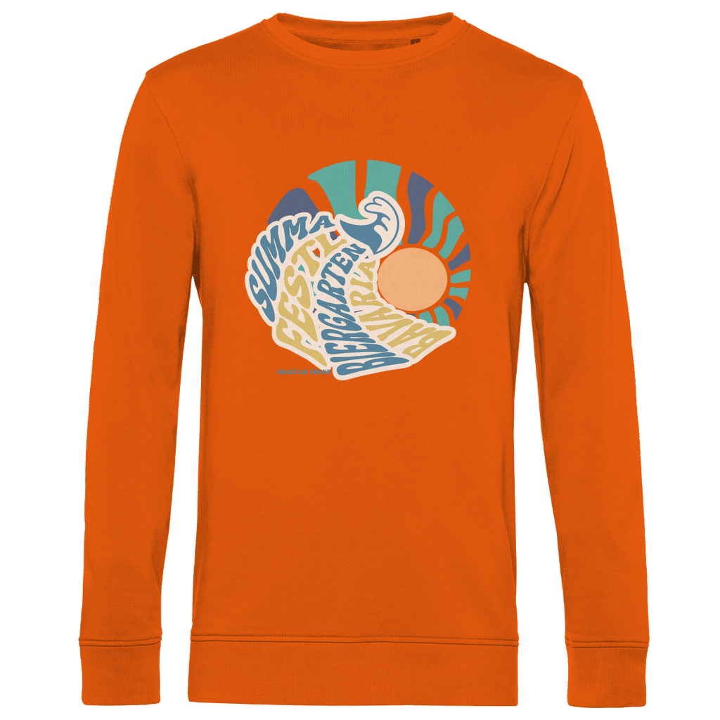 Herren Premium Bio Sweatshirt Summa, Festl, Biergarten, Bavaria - blau/gold