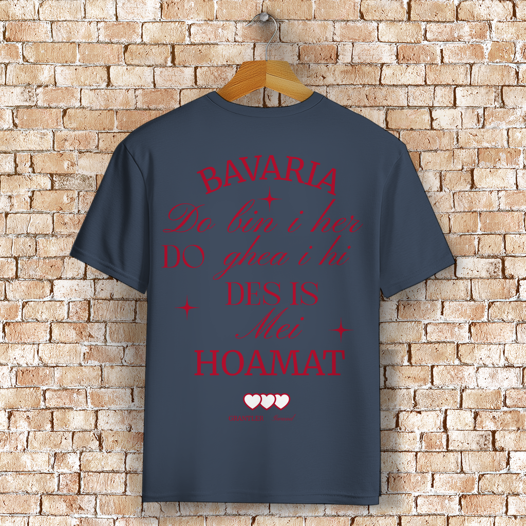 Bayerisches T-Shirt Unisex - Bavaria, do bin I her - Grantler Gwand