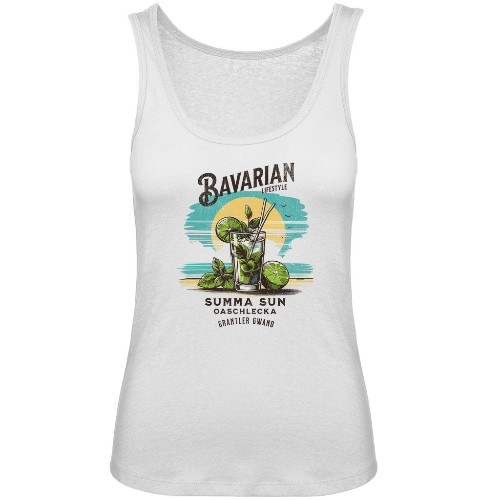 Bayerisches Damen Premium Organic Tank Top Bavarian Lifestyle - Summa, Sun, Oaschlecka - Grantler Gwand