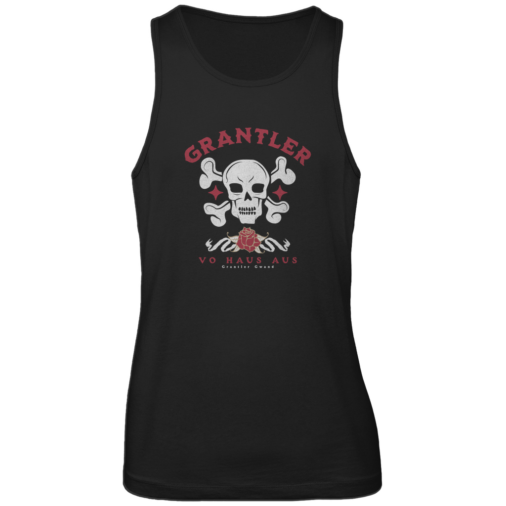 Bayerisches Herren Premium Tank Top Grantler vo Haus aus - rot/weiß - Grantler Gwand