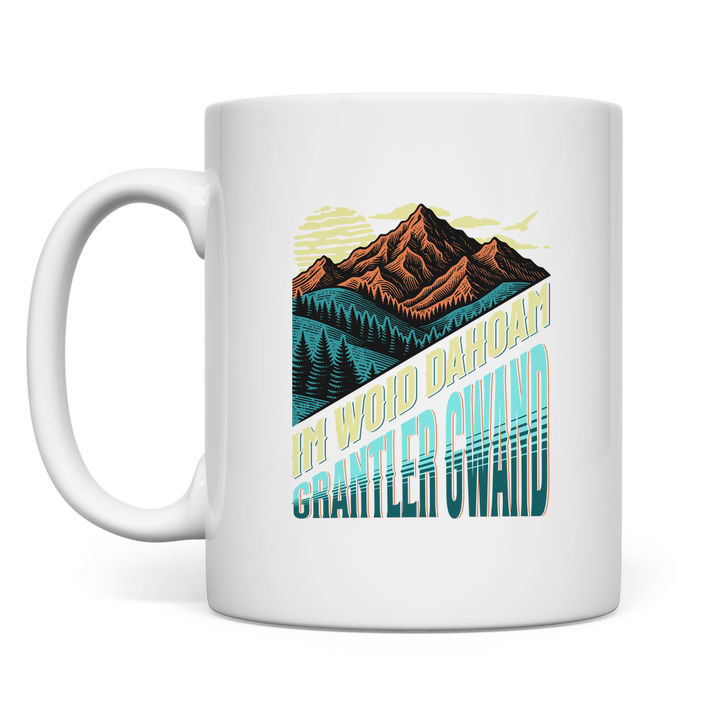 Tasse Im Woid dahoam - grün