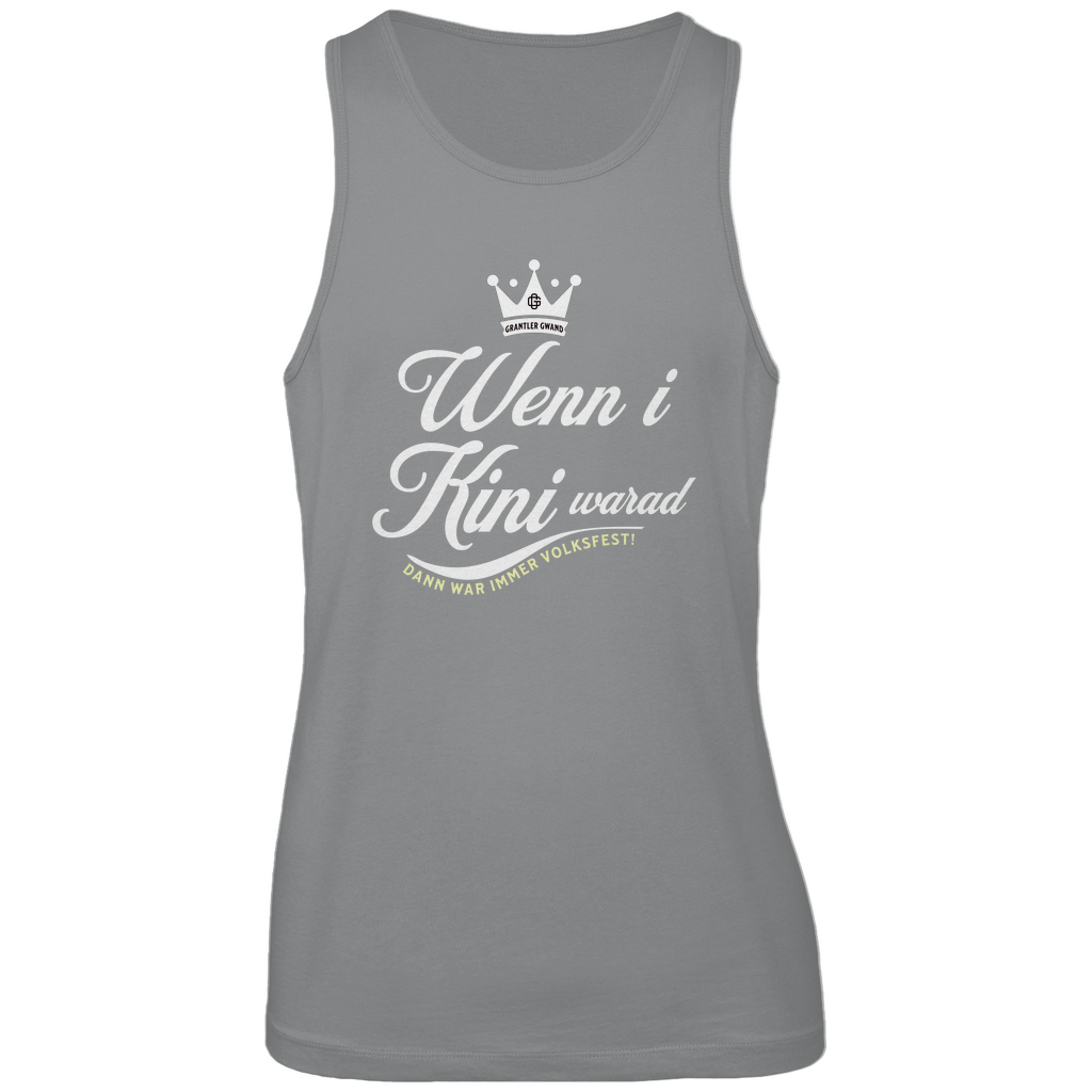 Bayerisches Herren Premium Tank Top Wenn I Kini warad - weiß - Grantler Gwand
