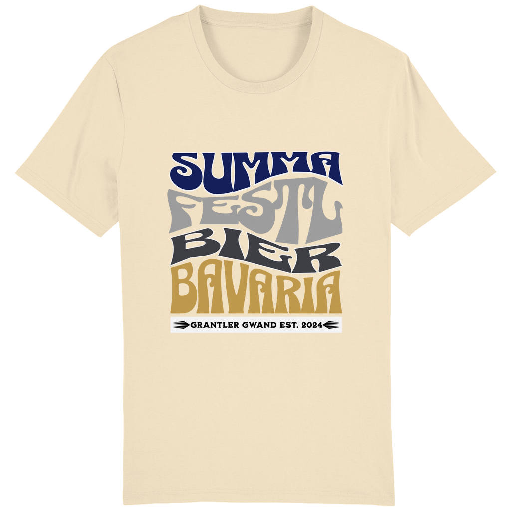 Bayerisches Herren T-Shirt Summa, Festl, Bier, Bavaria - dunkelblau - Grantler Gwand