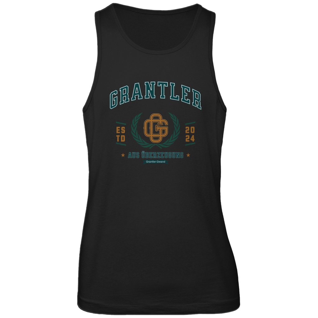Bayerisches Herren Premium Tank Top Grantler aus Überzeugung - grün/gold - Grantler Gwand