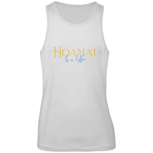 bayerisches Herren Premium Tank Top Hoamat is a Gfui - Gelb/Blau - Grantler Gwand