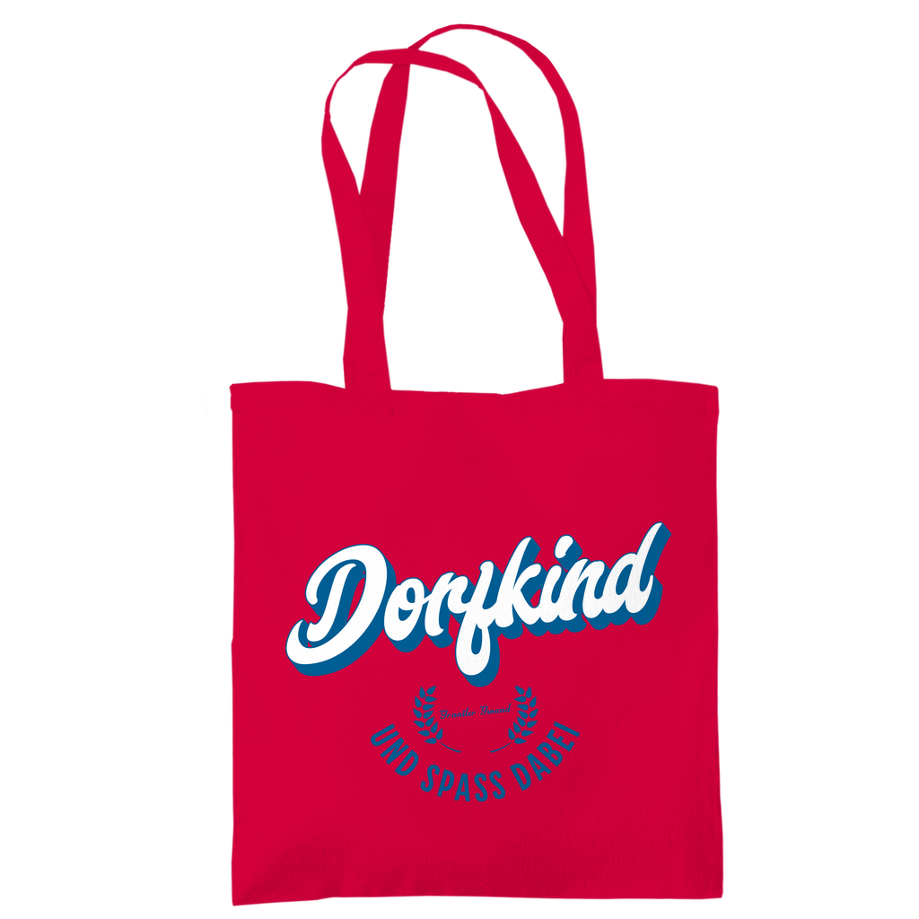 Bayerische Tragetasche Dorfkind und Spaß dabei - blau - Grantler Gwand